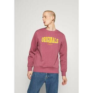 Jack & Jones Originals Pullover Sweatshirt Crew Neck Rose Large mens Garnet